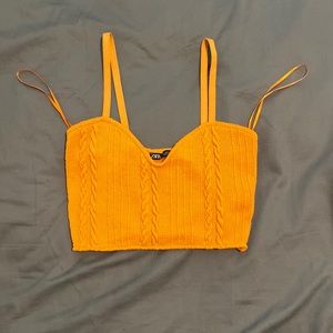 Zara Orange Tank Top Size Small